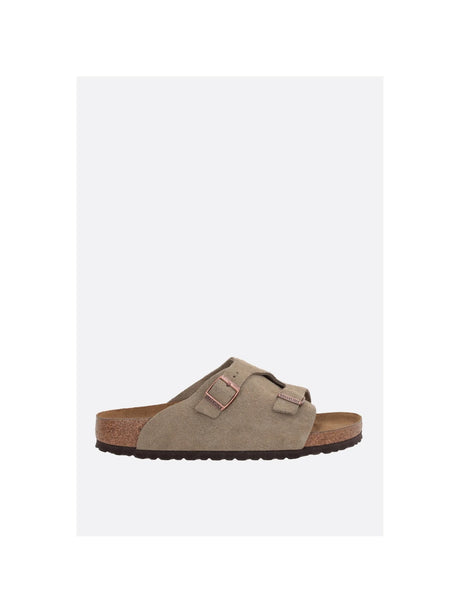 Zürich Suede Flat Sandals (Narrow Fit)-BIRKENSTOCK-JOHN JULIA