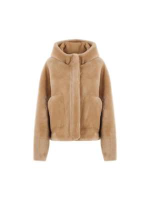 Shearling Bomber Jacket-BLANCHA-JOHN JULIA