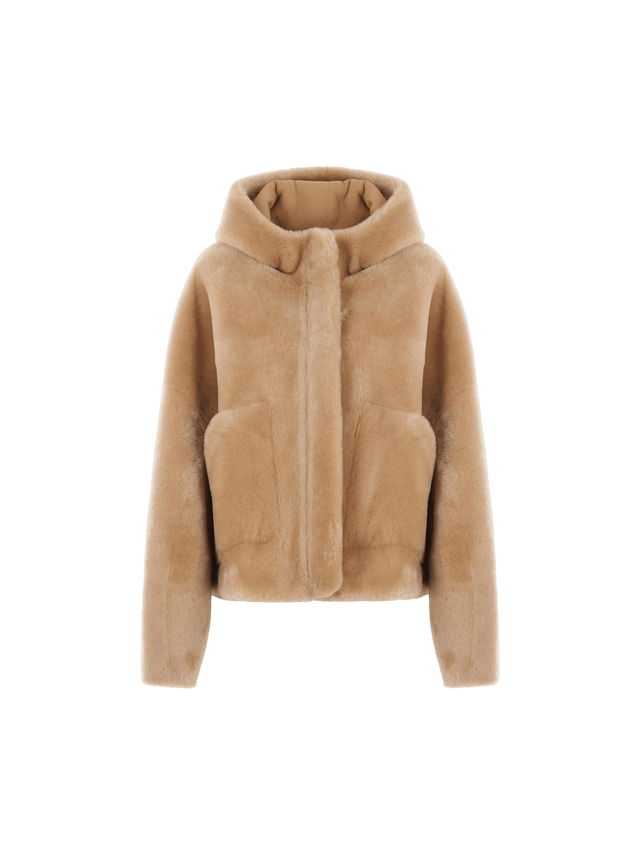 Shearling Bomber Jacket-BLANCHA-JOHN JULIA