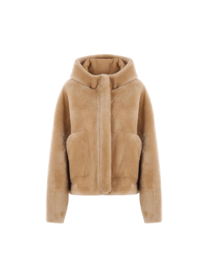 Shearling Bomber Jacket-BLANCHA-JOHN JULIA