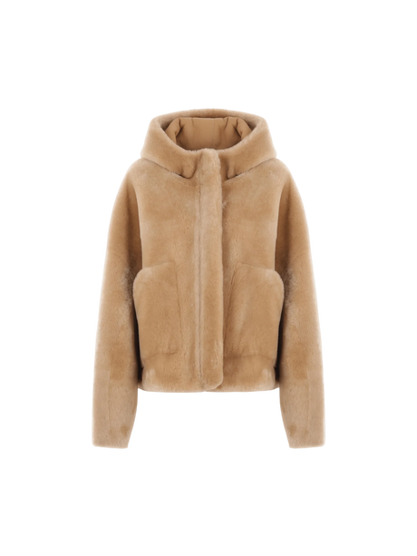 Shearling Bomber Jacket-BLANCHA-JOHN JULIA