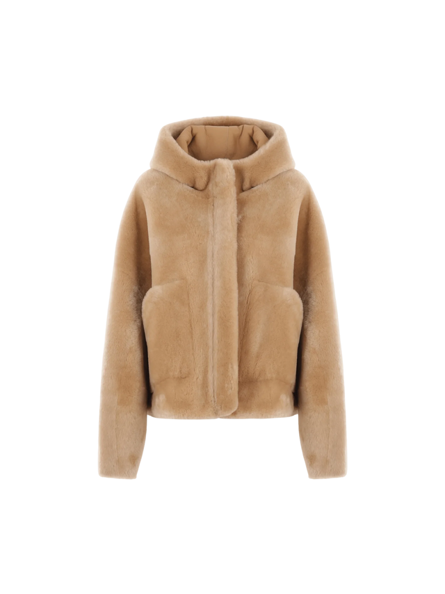 Shearling Bomber Jacket-BLANCHA-JOHN JULIA