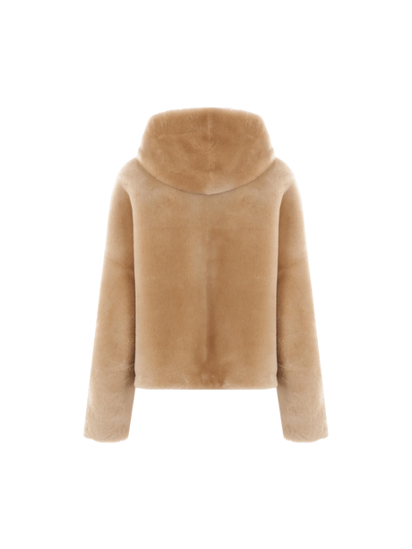 Shearling Bomber Jacket-BLANCHA-JOHN JULIA