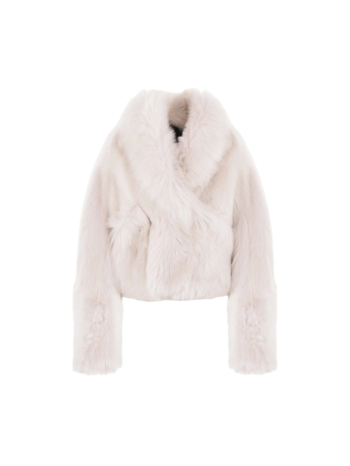 Shearling Cropped Jacket-BLANCHA-JOHN JULIA