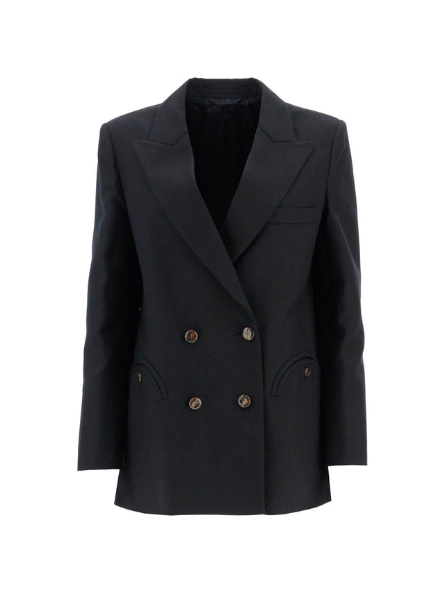 Cavalry Twill Wool Double-Breasted Blazer-Blazé Milano-JOHN JULIA