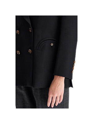 Cavalry Twill Wool Double-Breasted Blazer-Blazé Milano-JOHN JULIA