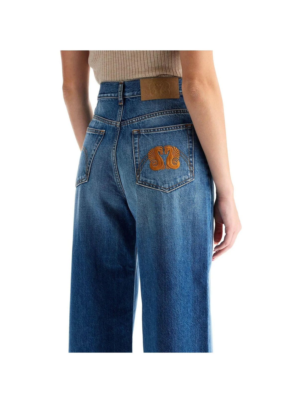 Norico High-Rise Straight-Cut Jeans.