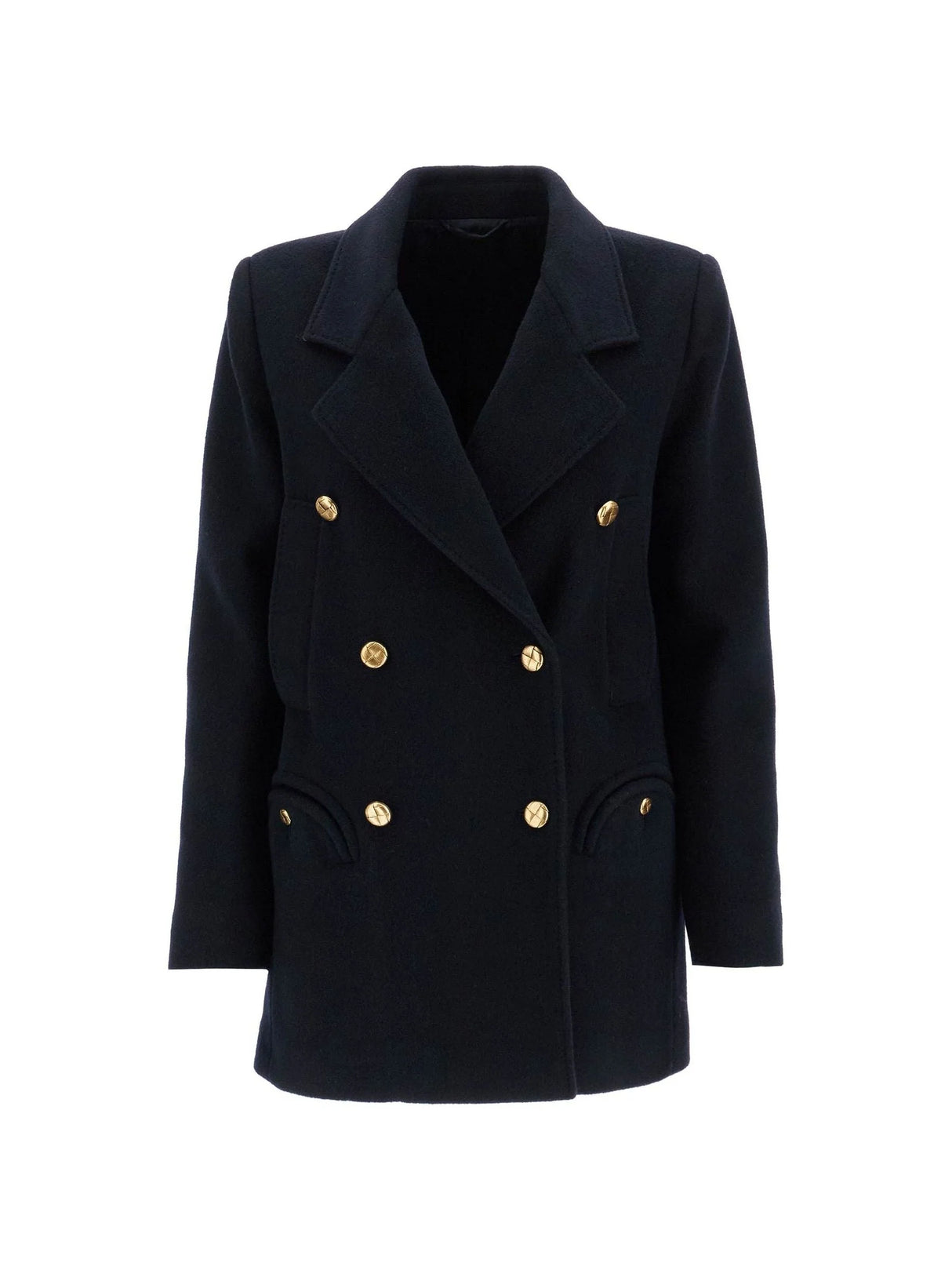 BLAZE MILANO-Pegaso Sealady Double-Breasted Peacoat -JOHN JULIA.