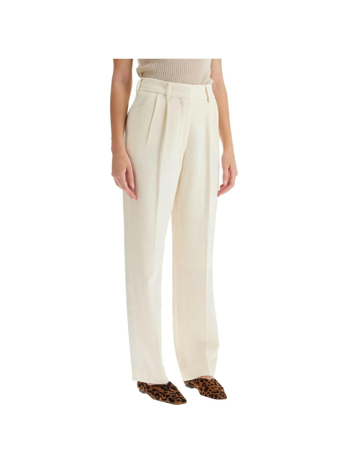 BLAZÉ MILANO-Resolute Cream Fox Pants-JOHN JULIA