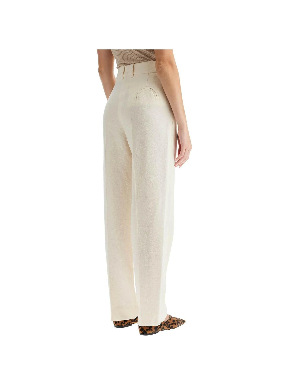 BLAZÉ MILANO-Resolute Cream Fox Pants-JOHN JULIA