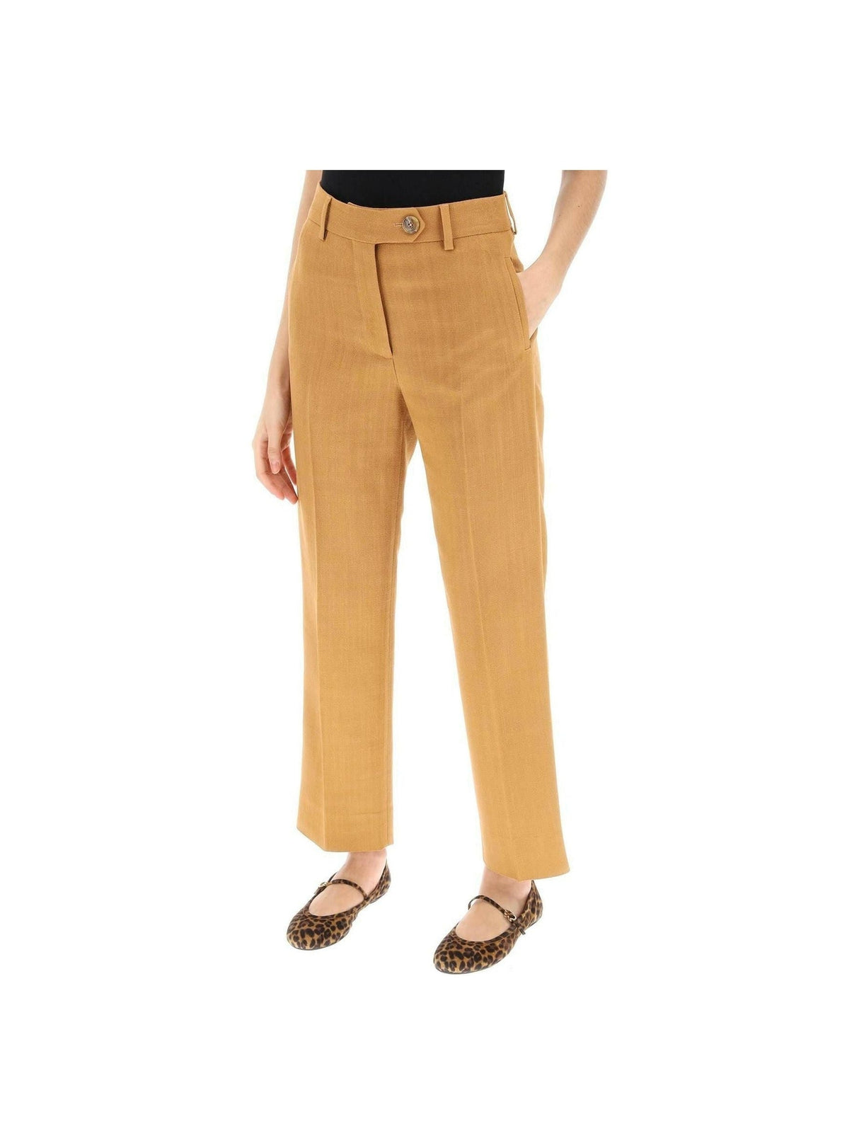 BLAZÉ MILANO-Santana Peanut Nana Cropped Tailoring Pants-JOHN JULIA