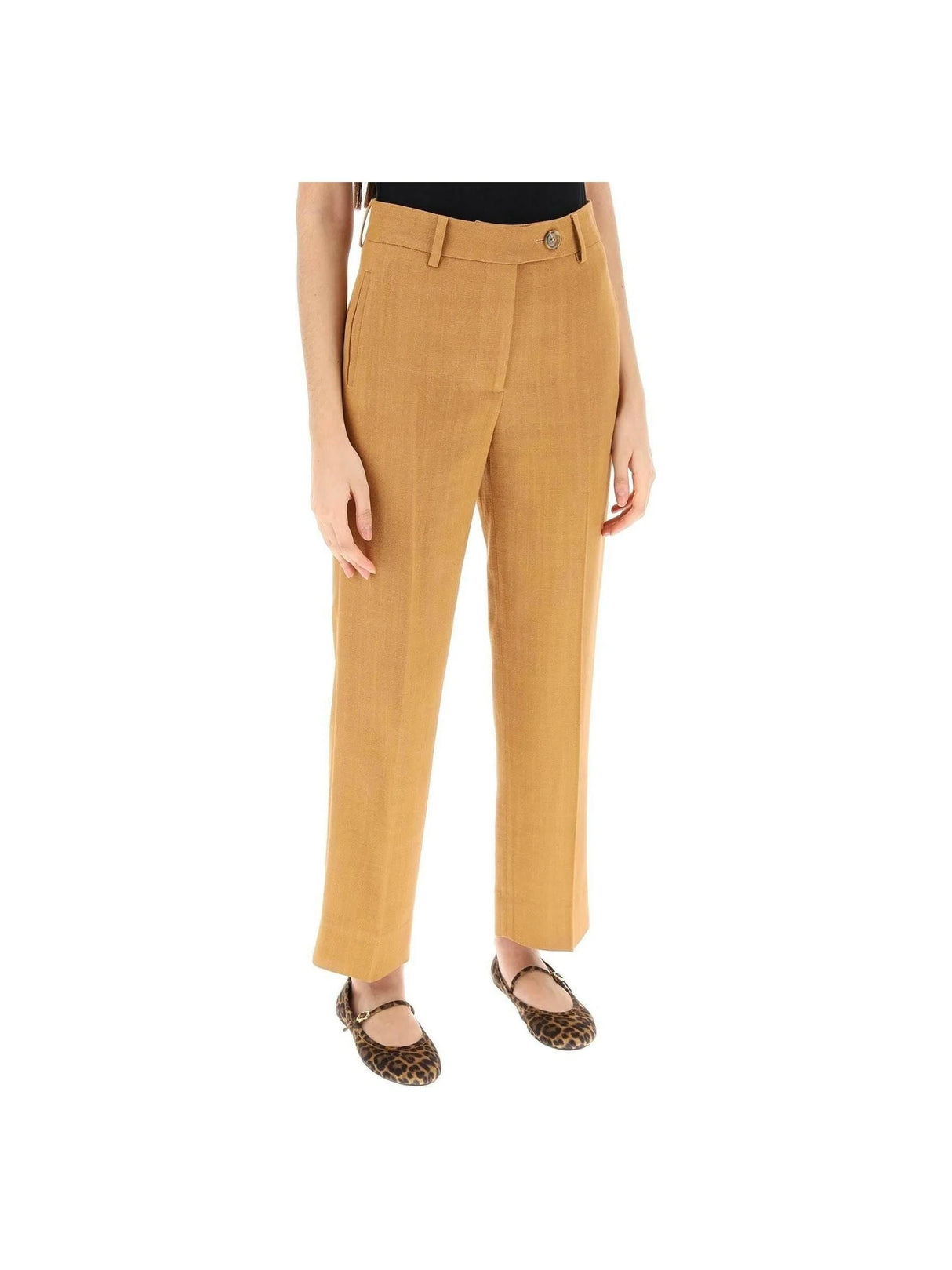 BLAZÉ MILANO-Santana Peanut Nana Cropped Tailoring Pants-JOHN JULIA