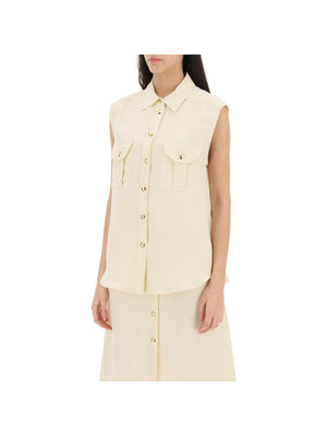 BLAZÉ MILANO-Savannah Pekín Sleeveless Shirt-JOHN JULIA