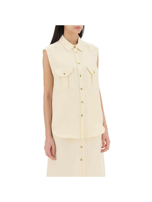 BLAZÉ MILANO-Savannah Pekín Sleeveless Shirt-JOHN JULIA