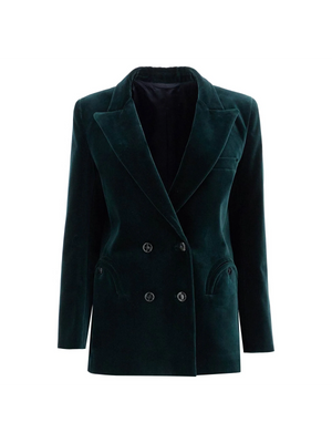 Velvet Jealousy Double-Breasted Blazer-Blazé Milano-JOHN JULIA