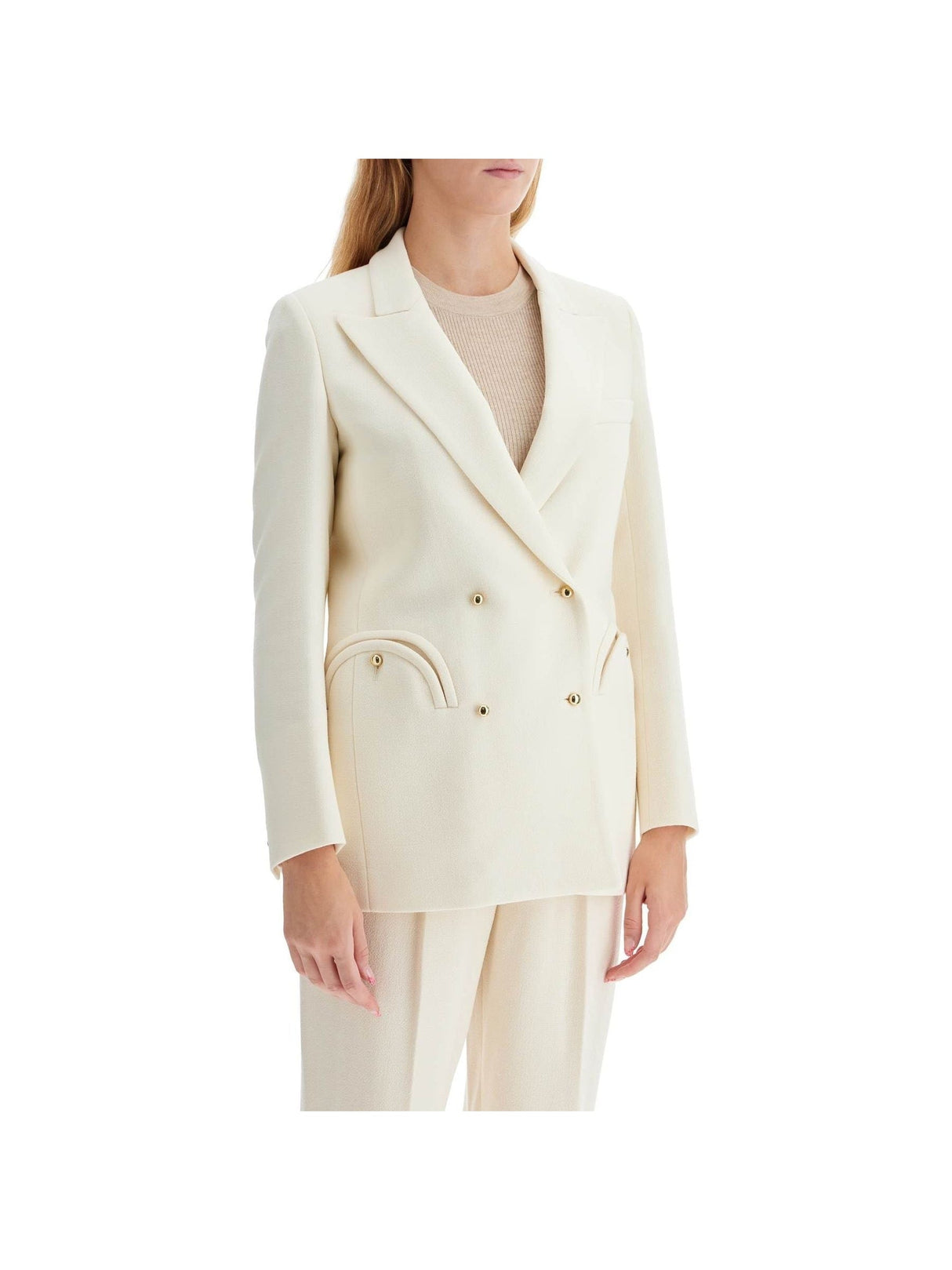 Wool Crepe Everyday Resolute Double-Breasted Blazer