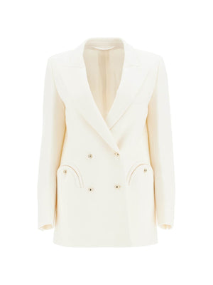 Wool Crepe Everyday Resolute Double-Breasted Blazer