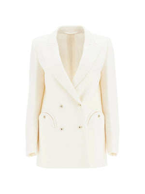 Wool Crepe Everyday Resolute Double-Breasted Blazer - Women > Clothing > Jackets and Blazers > Blazers and gilets