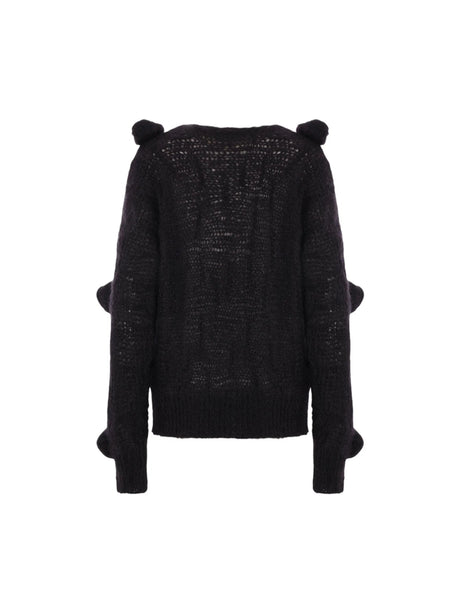 Mohair Wool 3D Rose Sweater-BLUMARINE-JOHN JULIA