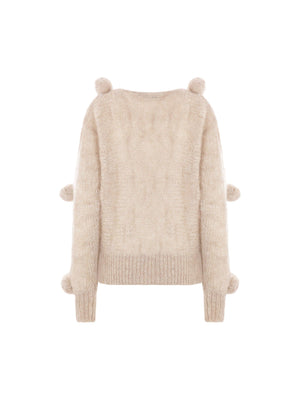 Mohair Wool 3D Rose Sweater-BLUMARINE-JOHN JULIA