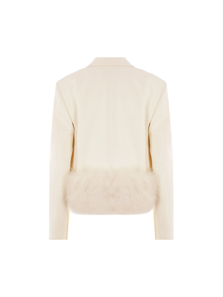 Single-breasted Sablé Jacket-BLUMARINE-JOHN JULIA