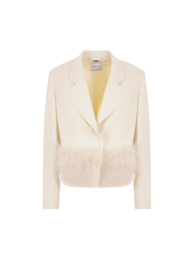 Single-breasted Sablé Jacket-BLUMARINE-JOHN JULIA