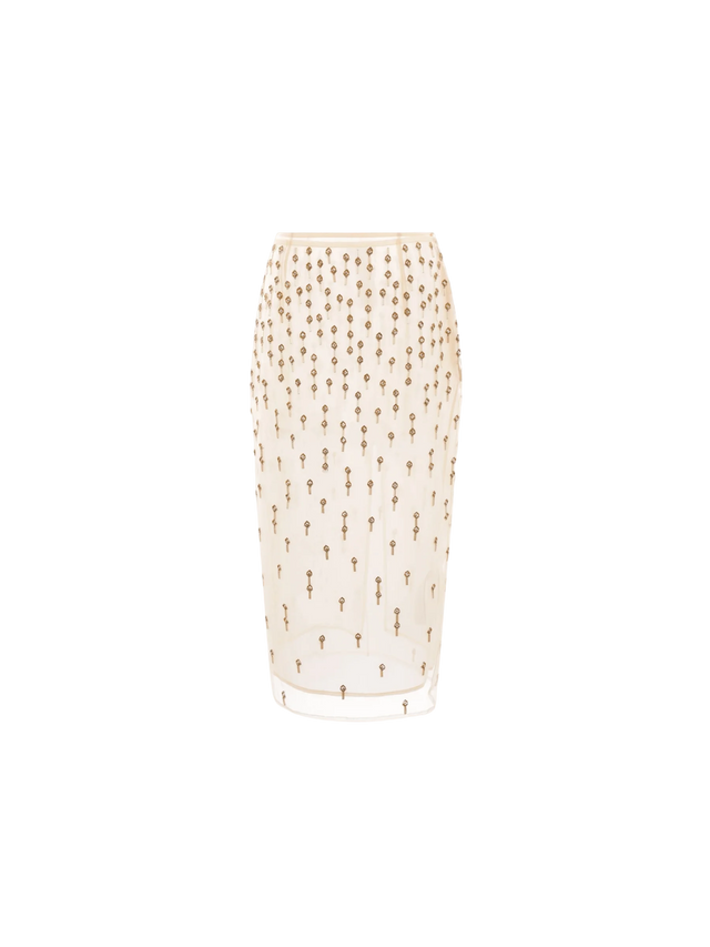 Tulle Pencil Skirt-BLUMARINE-JOHN JULIA