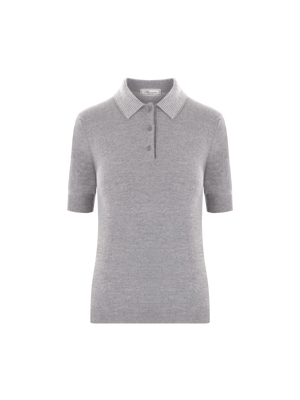 Polo Wool Cashmere Shirt-Blumarine-JOHN JULIA