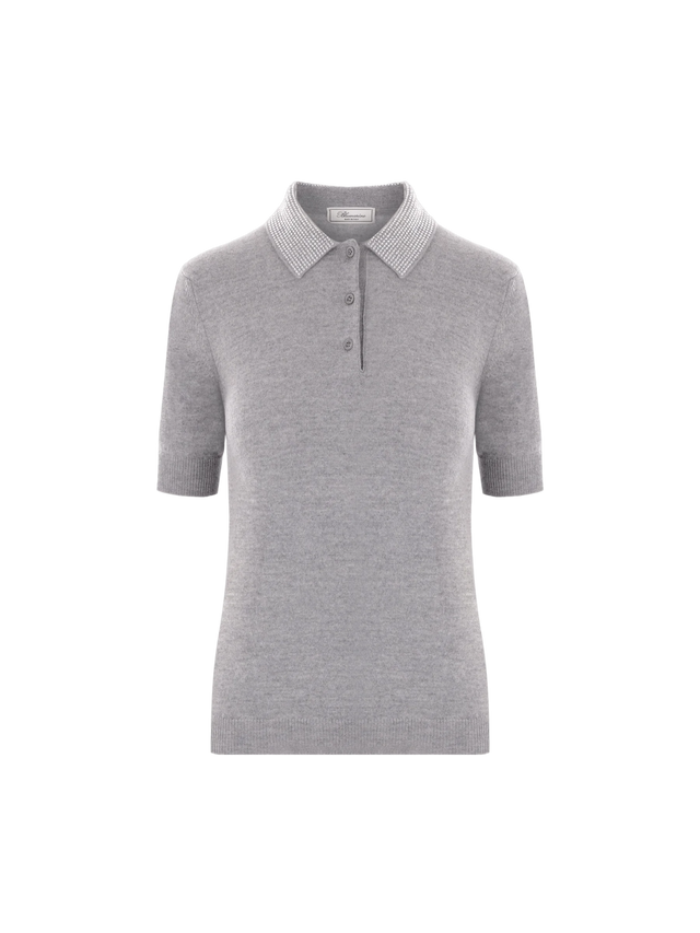 Polo Wool Cashmere Shirt-Blumarine-JOHN JULIA