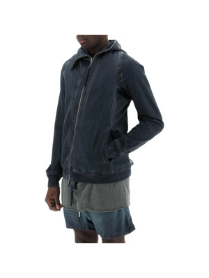 Hybrid Sweatshirt With Zip And Hood BORIS BIDJAN SABERI JOHN JULIA.