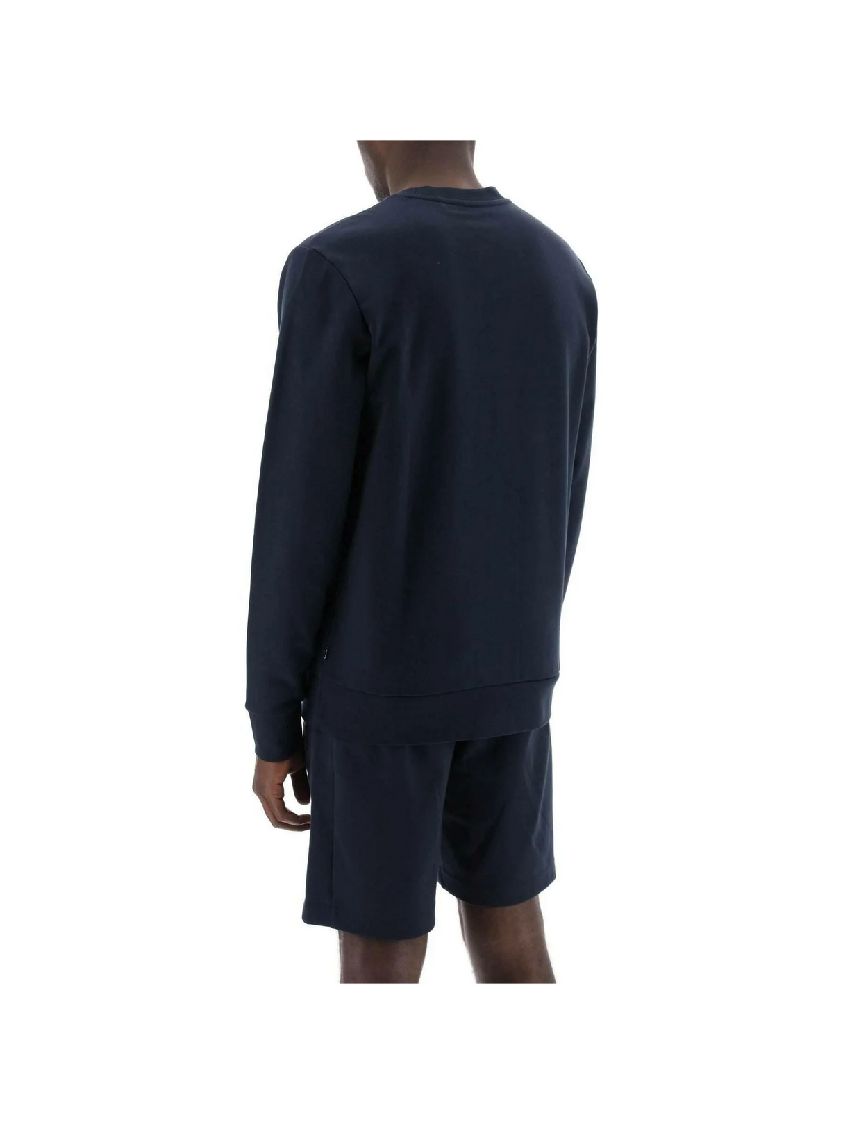 ark Blue French Terry Crewneck Sweatshirt BOSS JOHN JULIA.