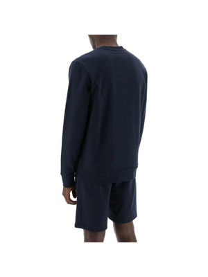 ark Blue French Terry Crewneck Sweatshirt BOSS JOHN JULIA.