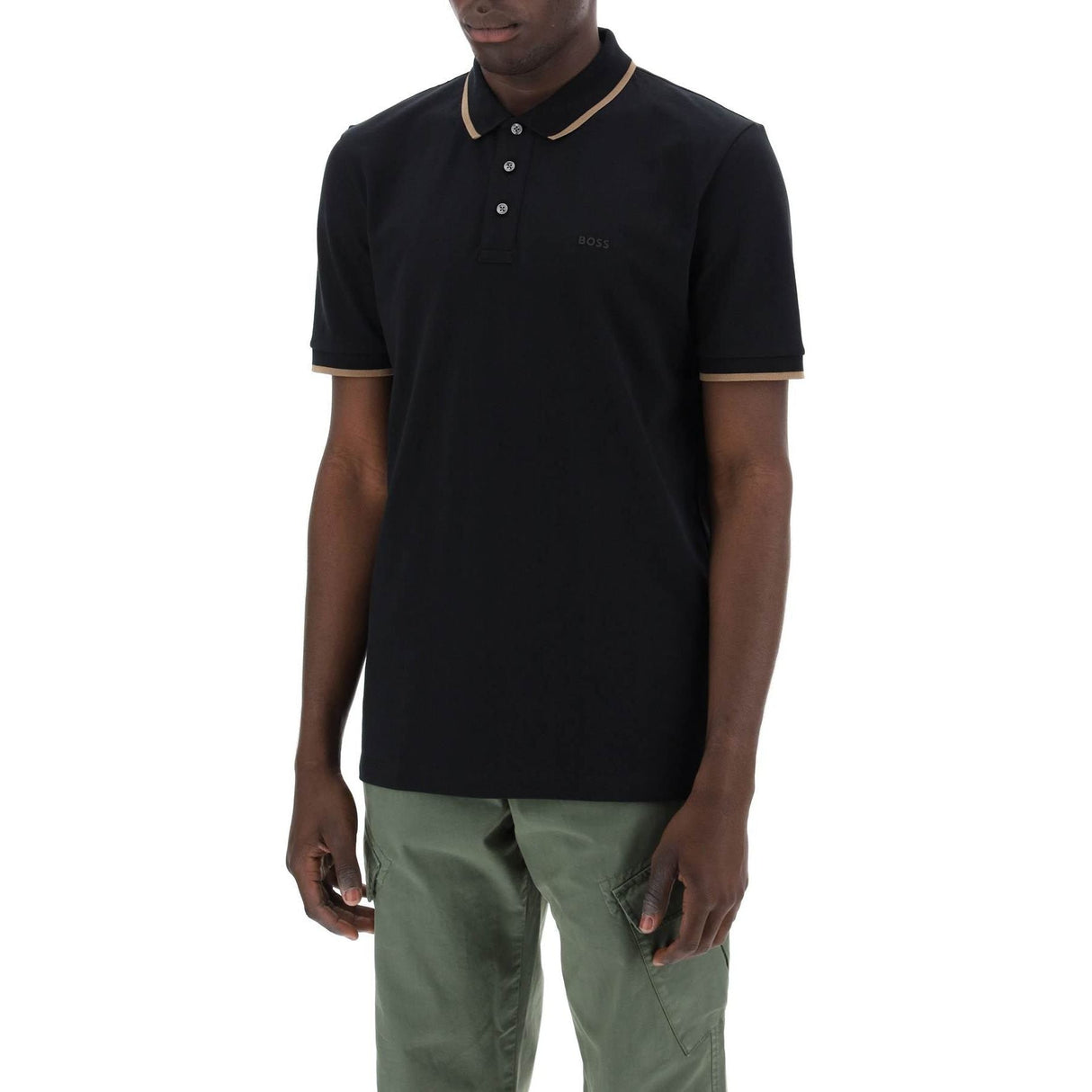 BOSS-Contrast Trim Parlay Polo Shirt -JOHN JULIA.