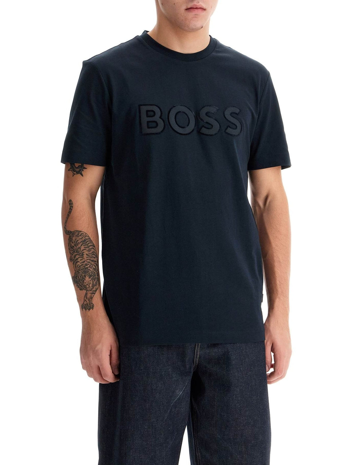 T-shirt With Patch Logo Design