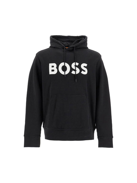 BOSS-Cotton Logo Hoodie-JOHN JULIA