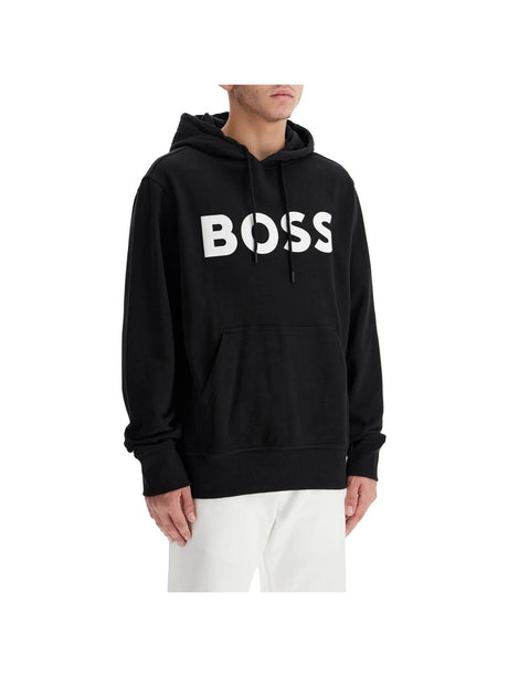 BOSS-Cotton Logo Hoodie-JOHN JULIA