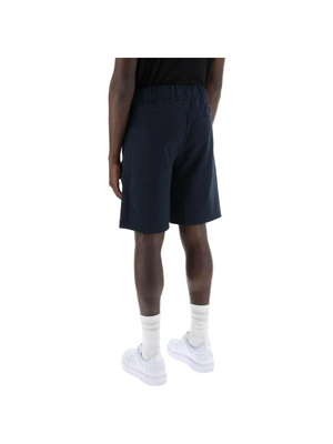 Dark Blue Cotton-Blend Sport Shorts BOSS JOHN JULIA.