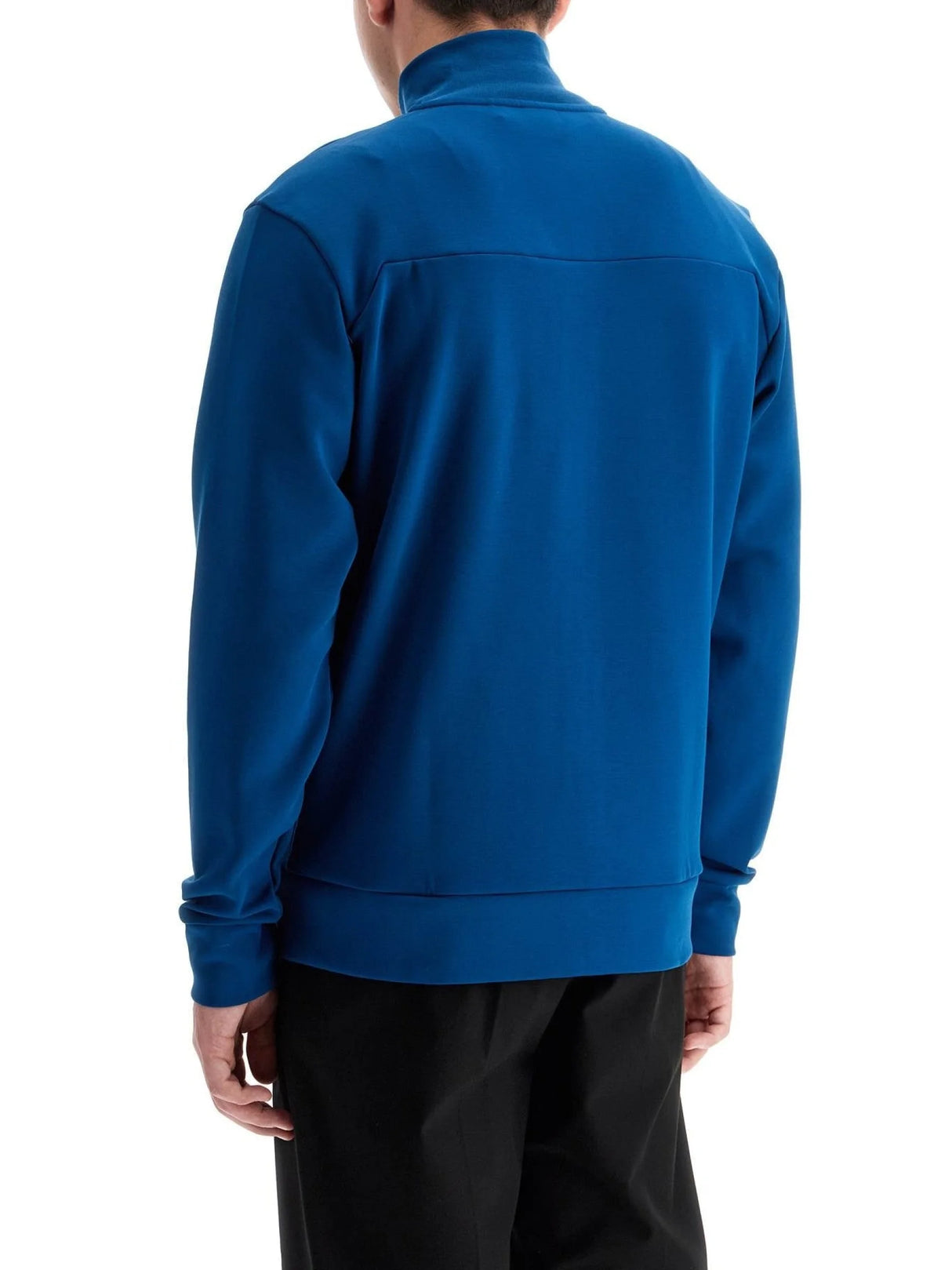 High-necked Sweatshirt In Compact Jersey