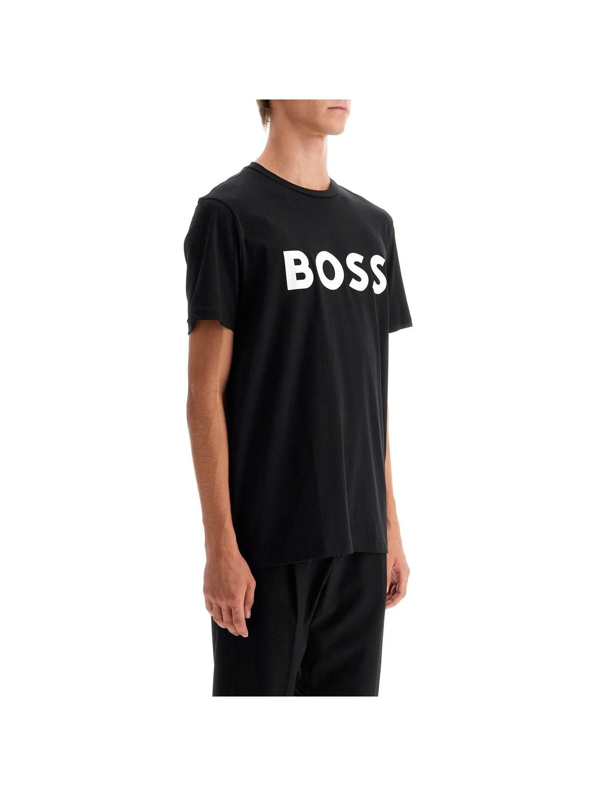 BOSS-Logo Print T-Shirt -JOHN JULIA.