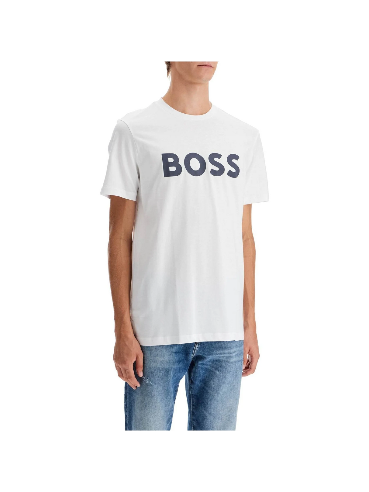 BOSS-Logo Print T-Shirt -JOHN JULIA.