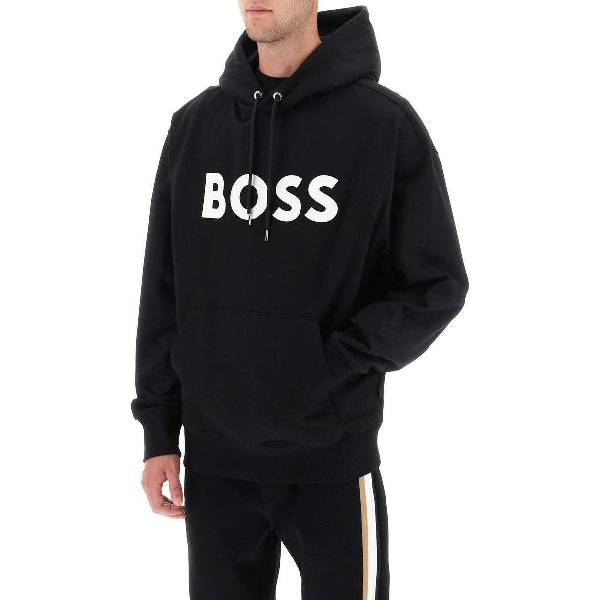 BOSS-Organic Cotton Sullivan Logo Hoodie -JOHN JULIA.