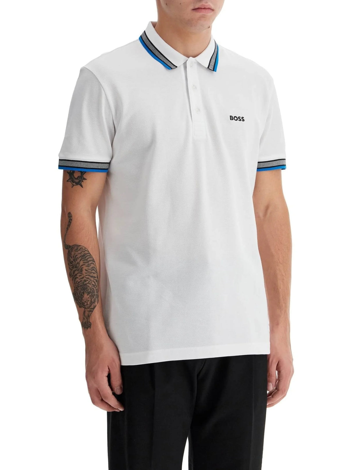 BOSS-Regenerated Cotton Piqué Polo Shirt-JOHN JULIA