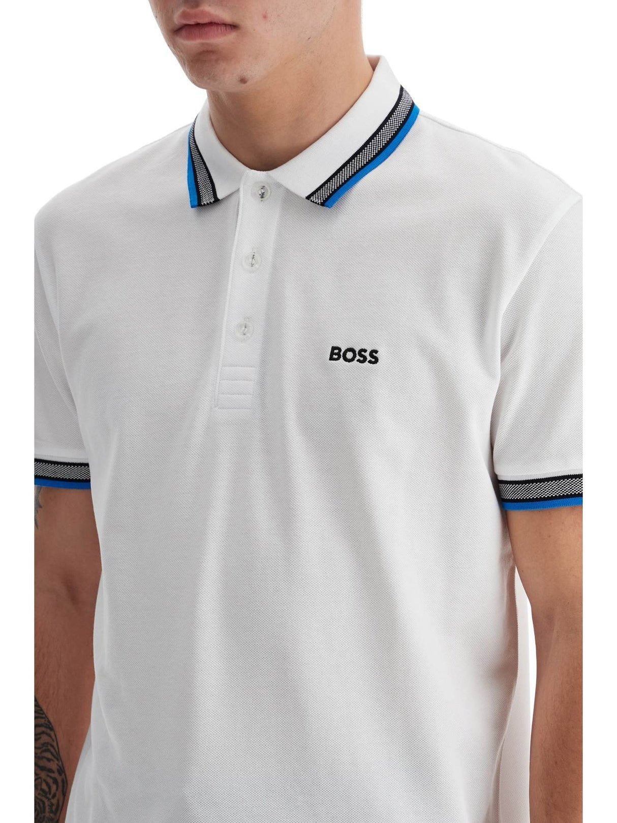 BOSS-Regenerated Cotton Piqué Polo Shirt-JOHN JULIA