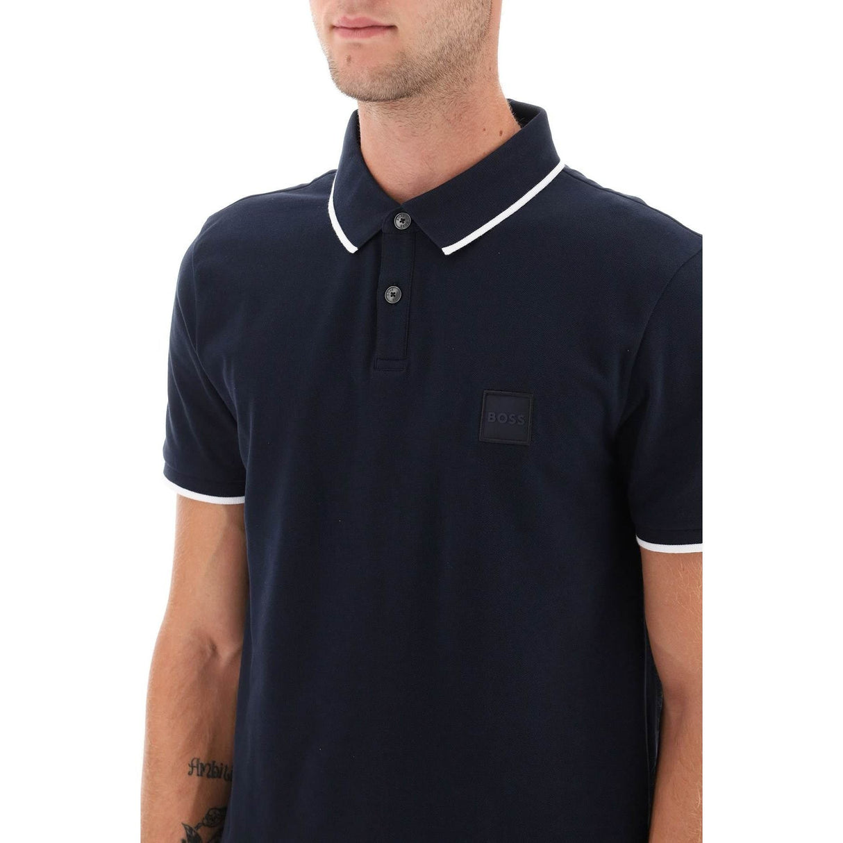 BOSS-Slim Fit Piqué Polo Shirt -JOHN JULIA.