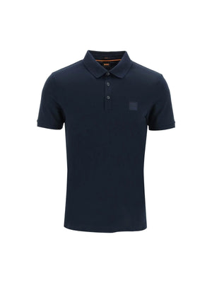 Slim Fit Polo Shirt Lightweight Stretch Cotton Piqué Logo Patch - Men > Clothing > T-Shirts and Sweatshirts > Polo