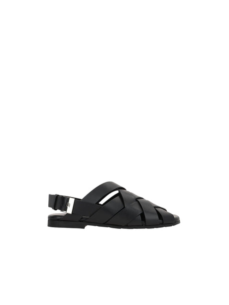 Alfie Intrecciato Leather Sandals-BOTTEGA VENETA-JOHN JULIA