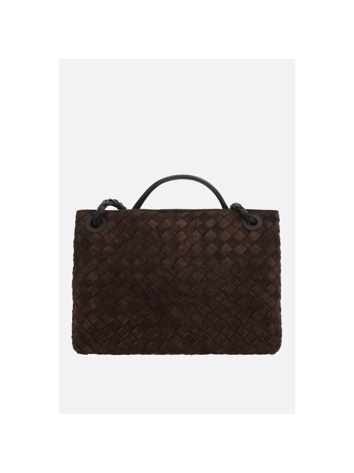 Andiamo Medium Handbag In Intrecciato 15 Suede-BOTTEGA VENETA-JOHN JULIA