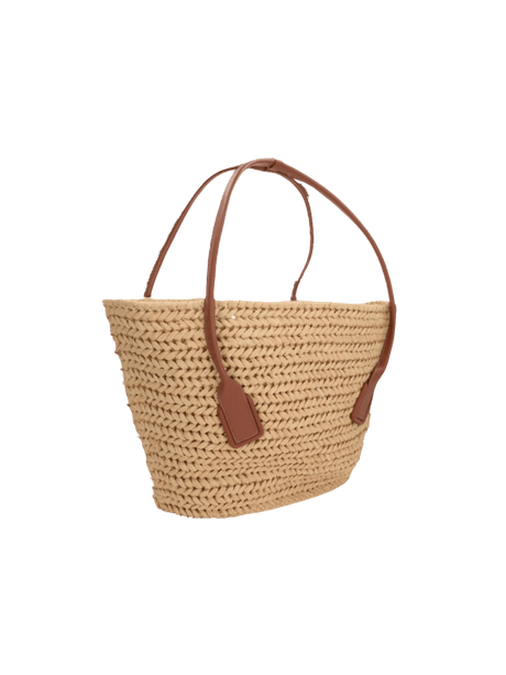 BOTTEGA VENETA-Arco Medium Raffia Crochet Bag-JOHN JULIA