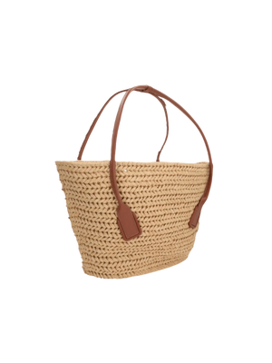 BOTTEGA VENETA-Arco Medium Raffia Crochet Bag-JOHN JULIA