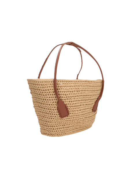 BOTTEGA VENETA-Arco Medium Raffia Crochet Bag-JOHN JULIA